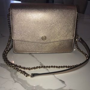 tory burch metallic purse